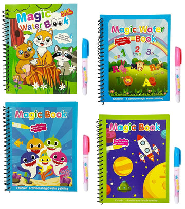 Magical Water Painting Book 🎨 (Set of 4)